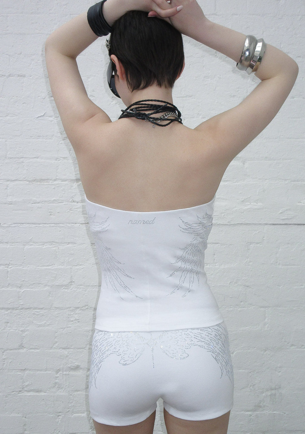 FALLEN RHINESTONE TUBE TOP WHITE