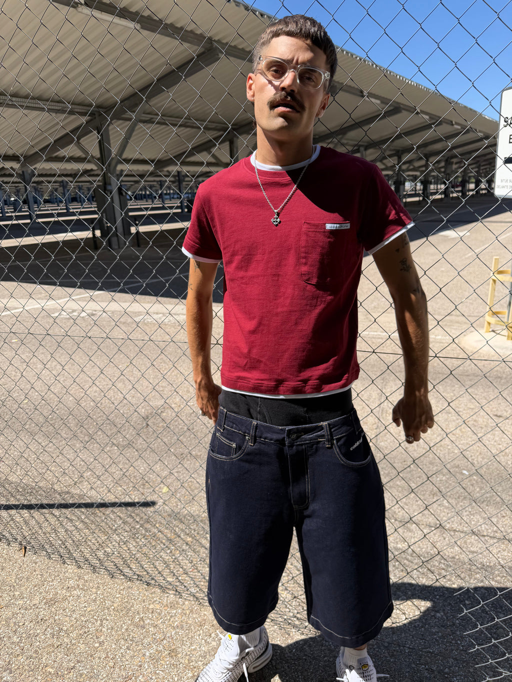 DOUBLE TEE BURGUNDY