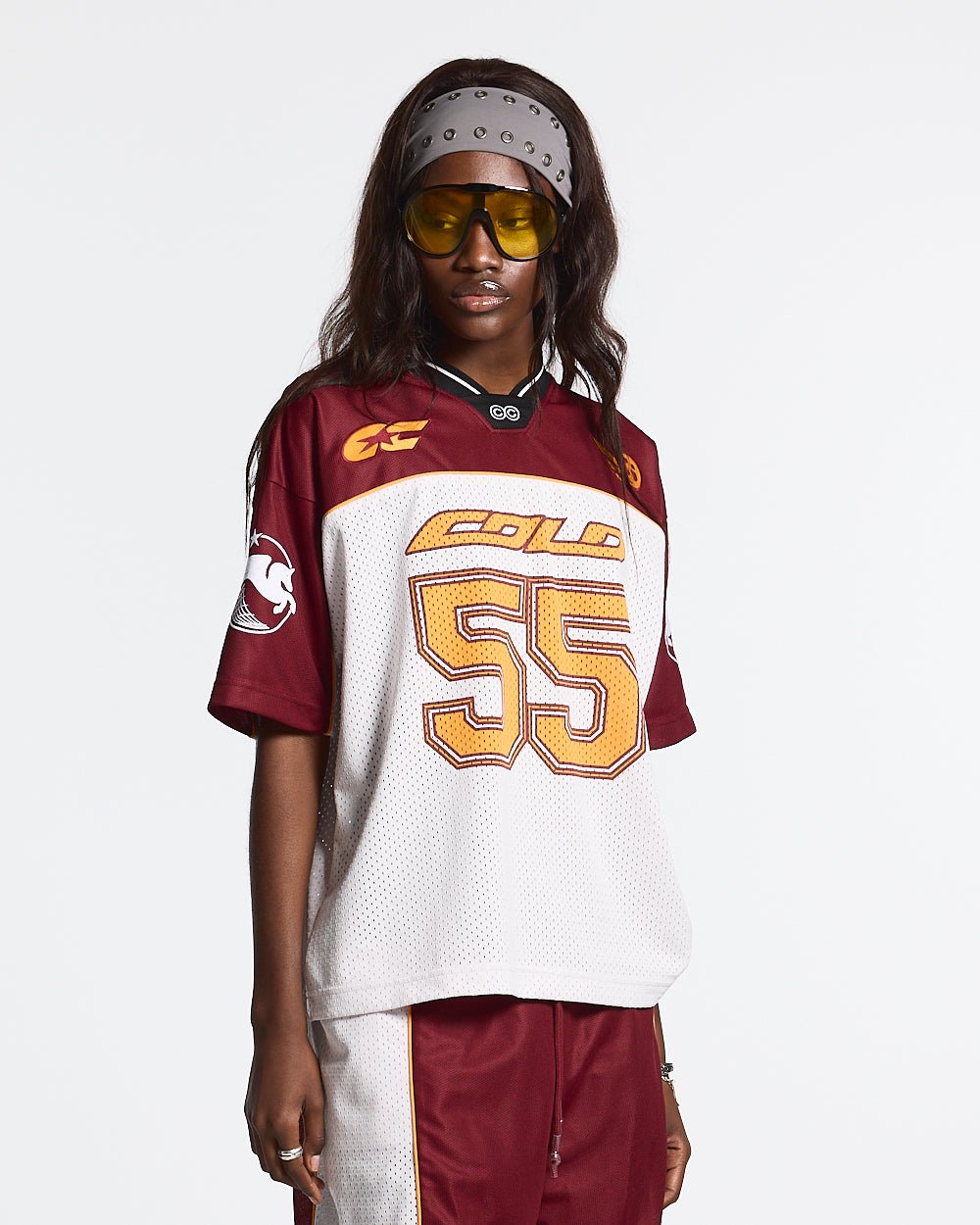 AERO STEED TEE CREAM/BURGUNDY