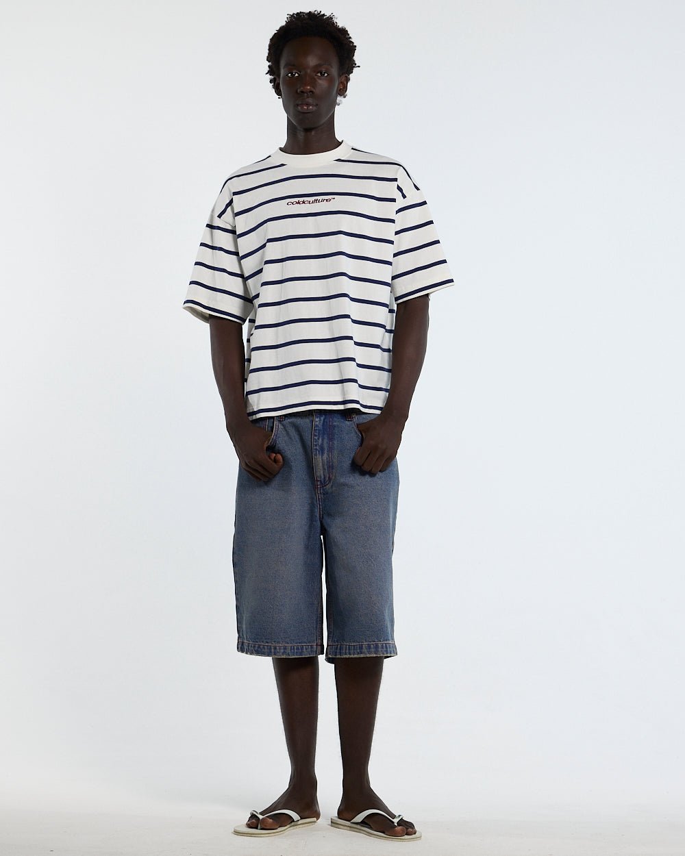 BAY STRIPE TEE WHITE