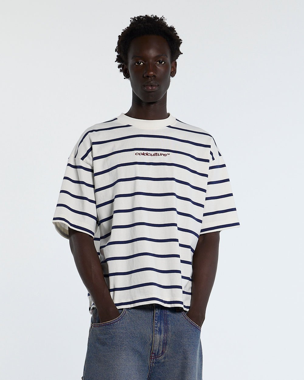 BAY STRIPE TEE WHITE