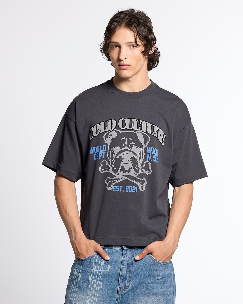 BULLDOG TEE DARK GREY