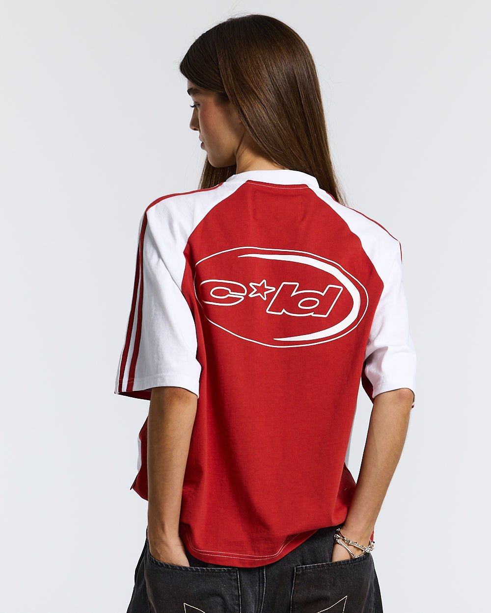COMBO TEE WHITE/RED