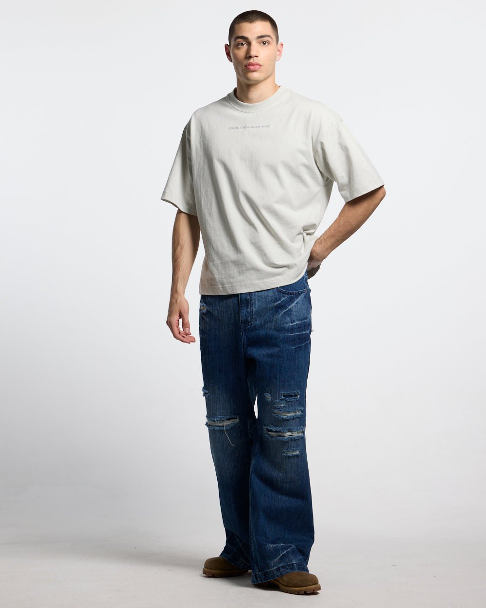 COSMOS ARC TEE LIGHT GREY