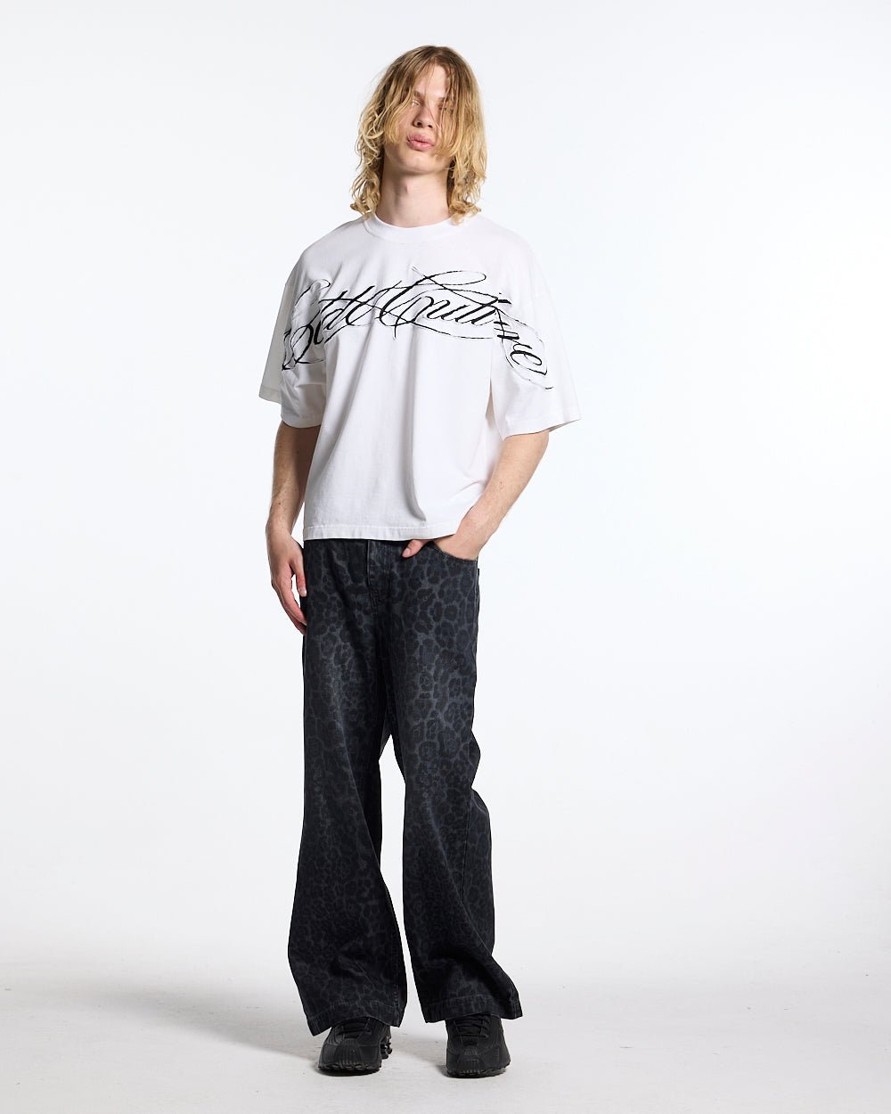 CROSSED SCRIPT TEE 2.0 WHITE