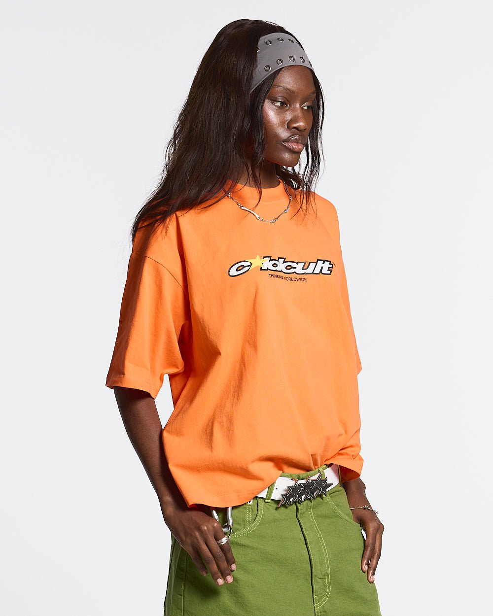CULT STAR TEE FIRECRACKER ORANGE