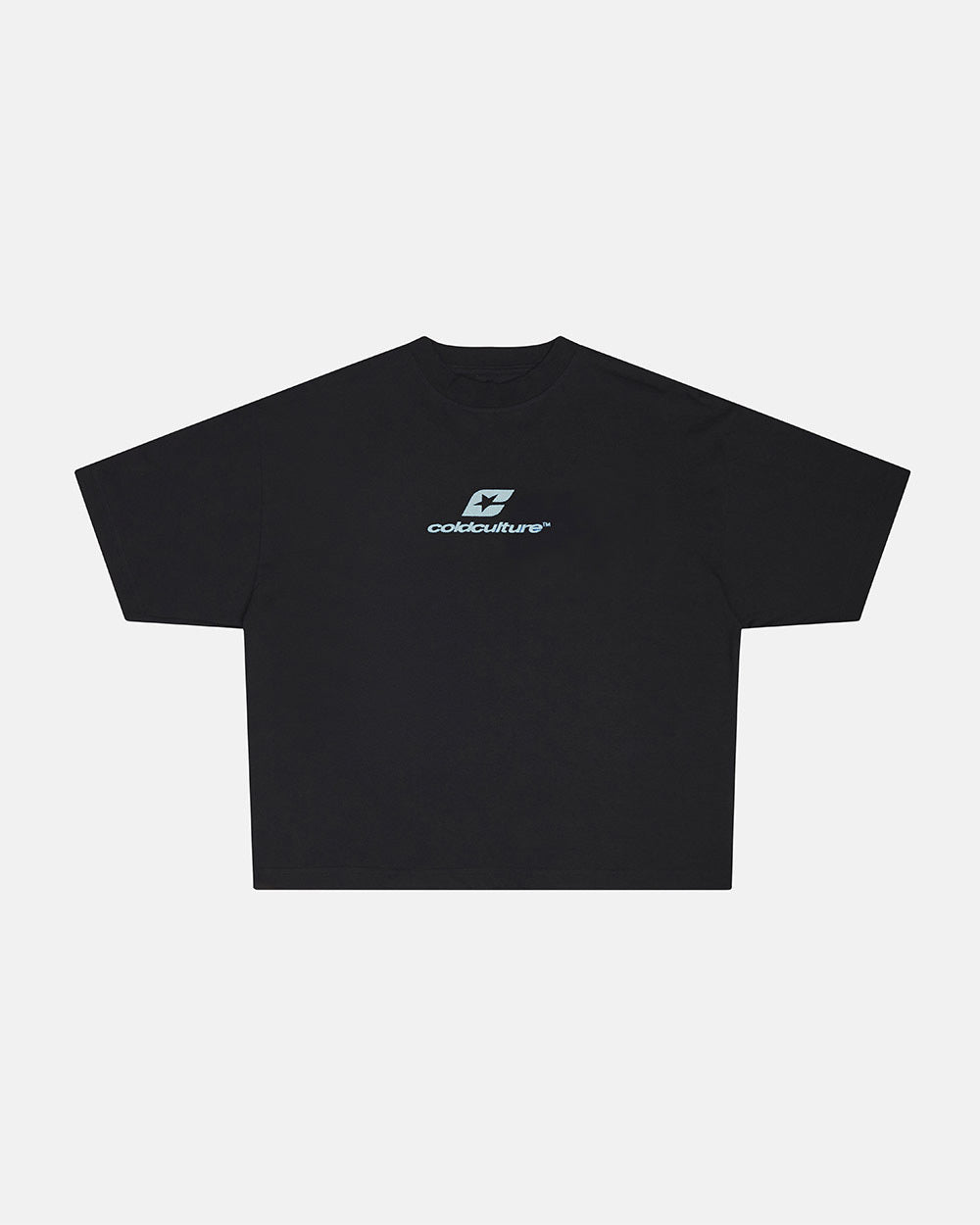 CURVED TEE BLACK & BLUE