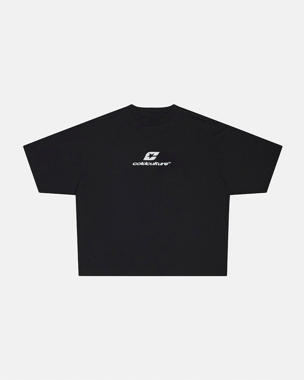 CURVED TEE BLACK & WHITE