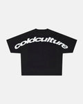 CURVED TEE BLACK & WHITE