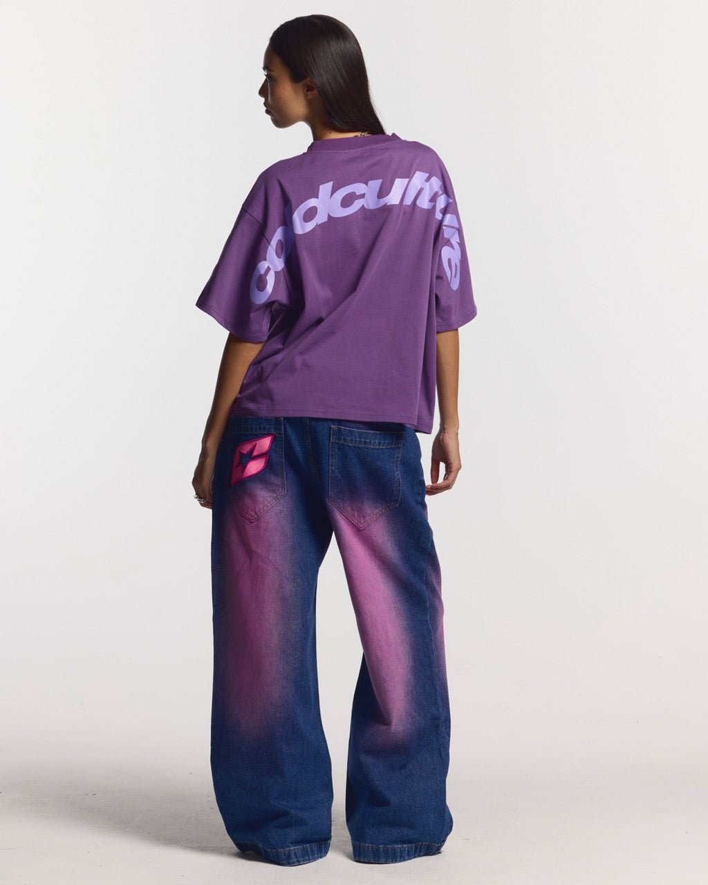 CURVED TEE BURGUNDY & PURPLE