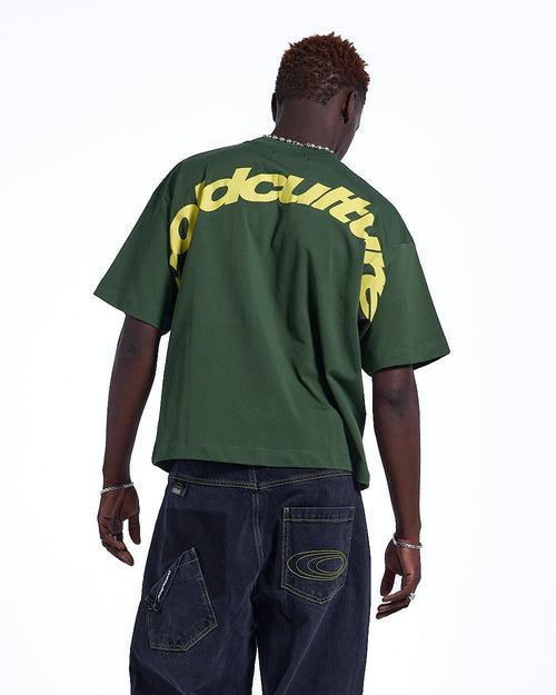 CURVED TEE GREEN & YELLOW
