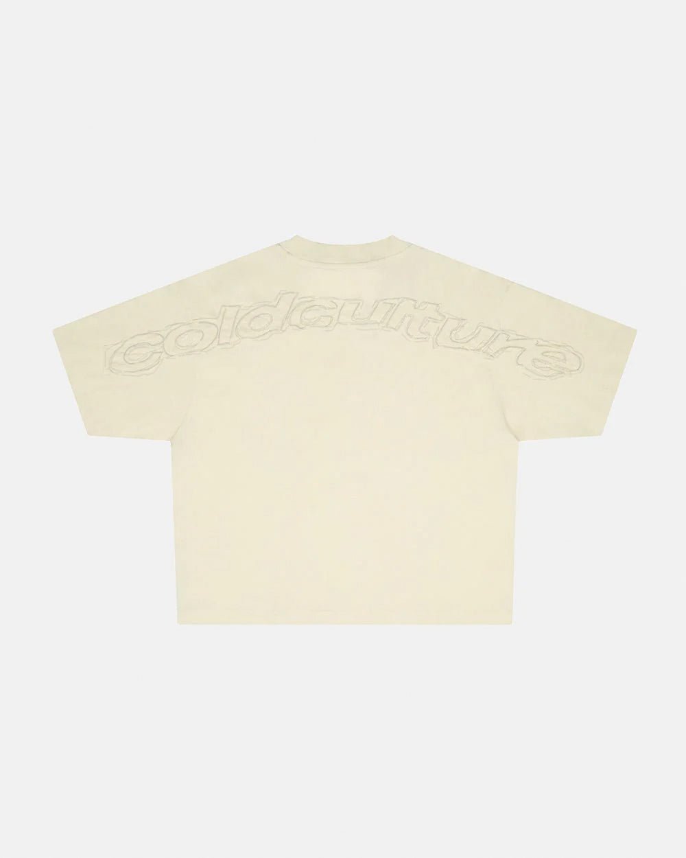 DISTRESS CURVED TEE CREAM