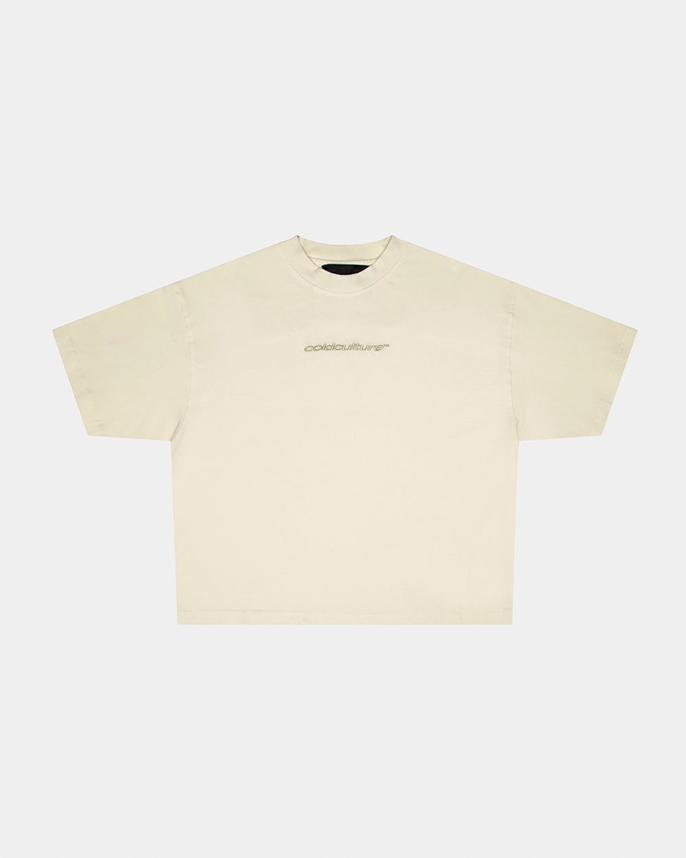 DISTRESS CURVED TEE CREAM