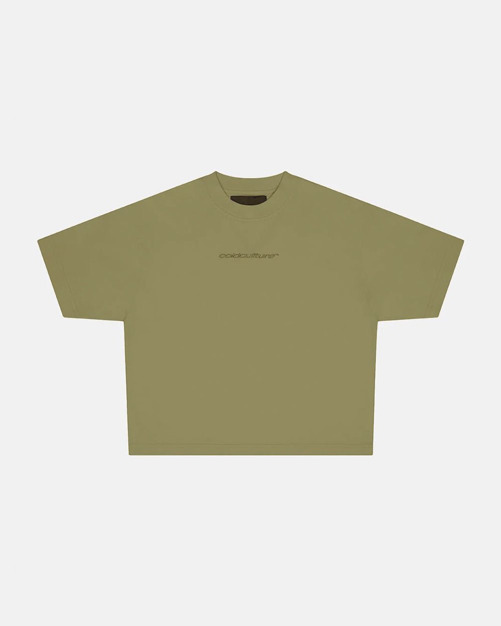 DISTRESS CURVED TEE GREEN