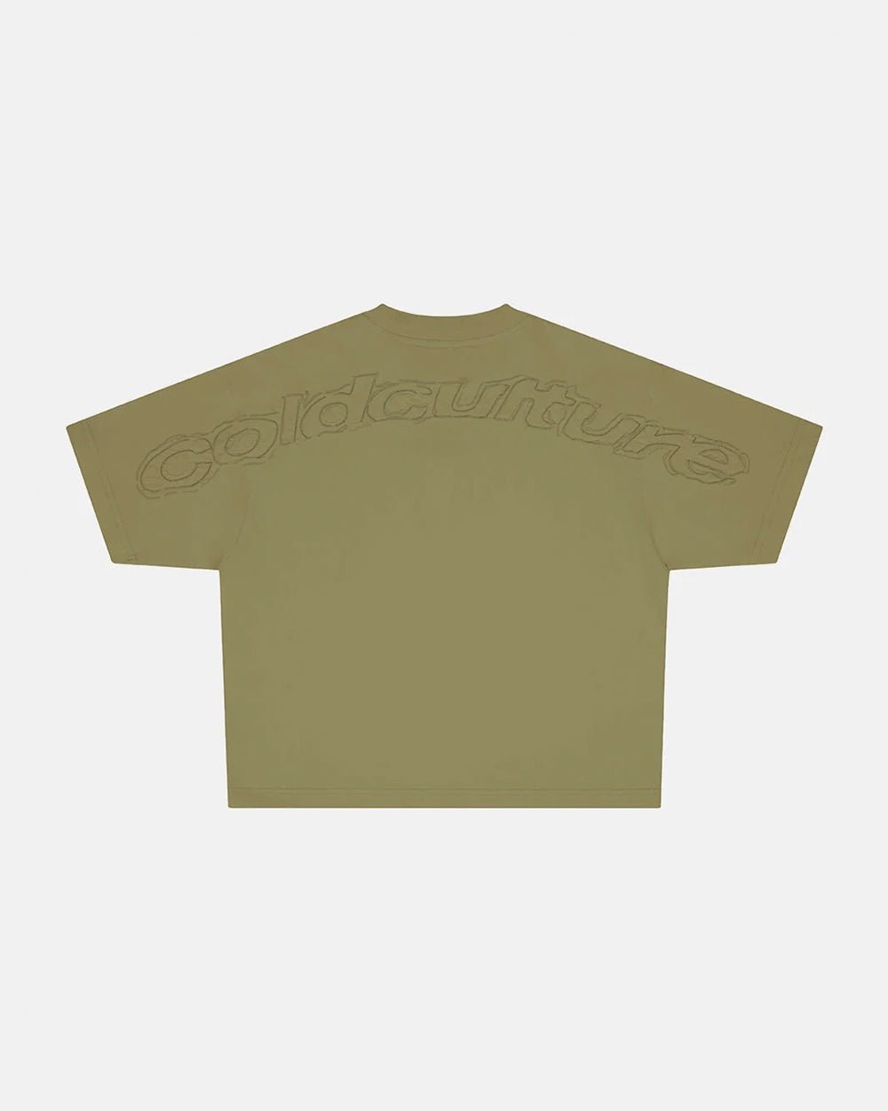 DISTRESS CURVED TEE GREEN
