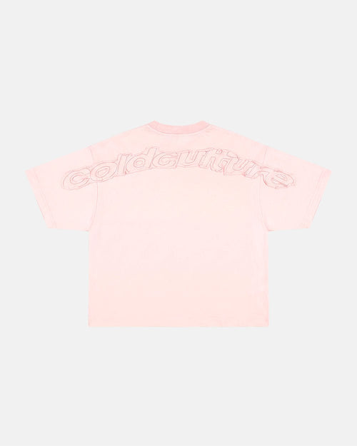 DISTRESS CURVED TEE PINK