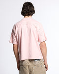 DISTRESS CURVED TEE PINK