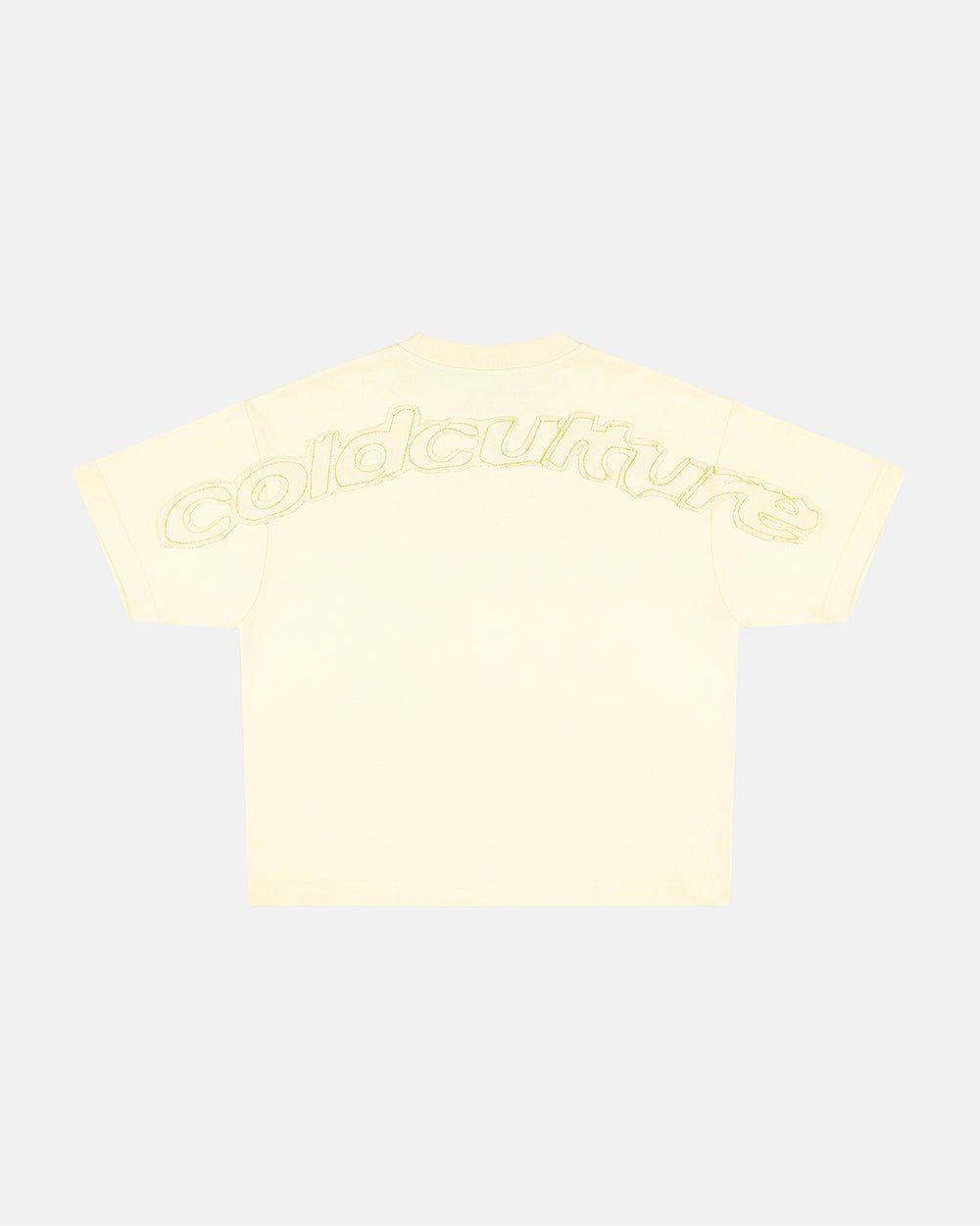 DISTRESS CURVED TEE YELLOW