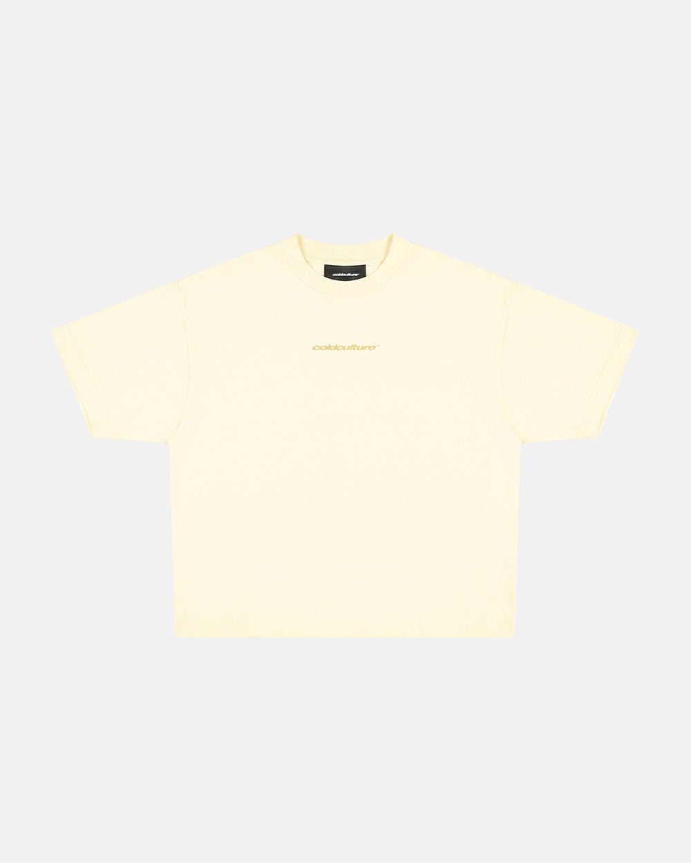 DISTRESS CURVED TEE YELLOW