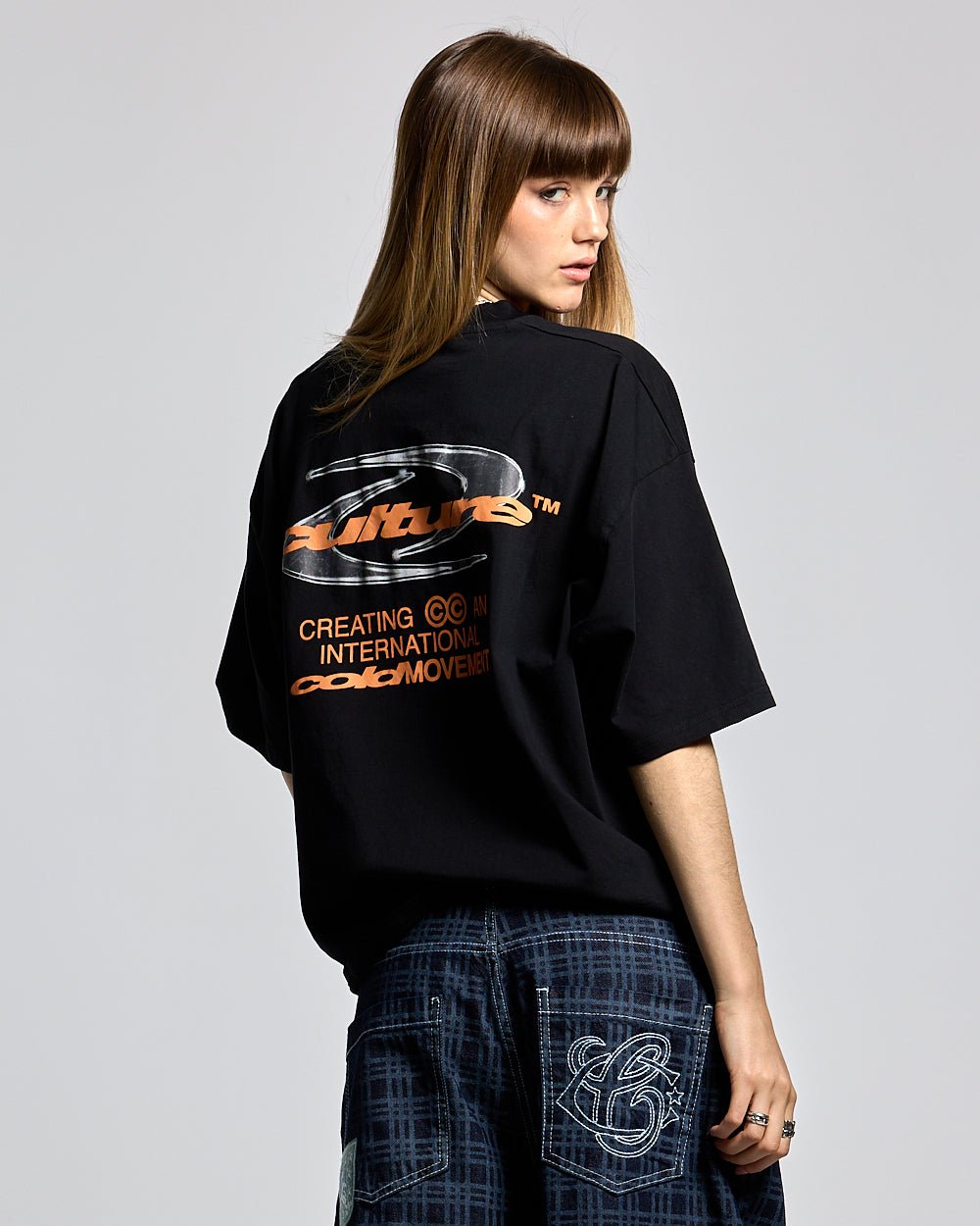 DYNAMIC TEE BLACK AND ORANGE