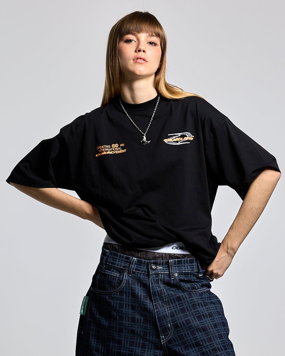 DYNAMIC TEE BLACK AND ORANGE