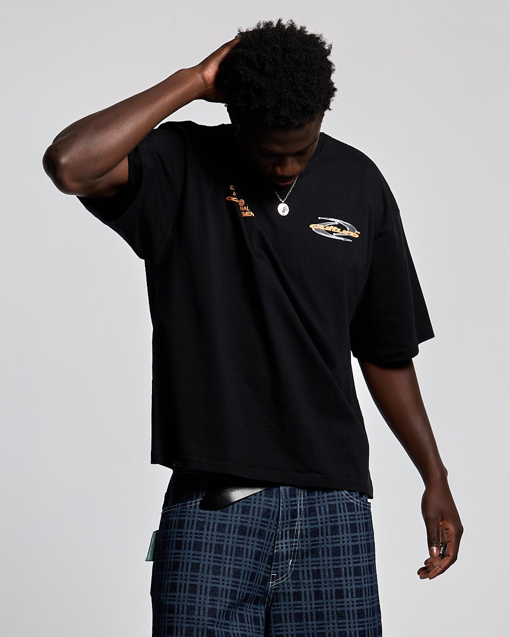 DYNAMIC TEE BLACK AND ORANGE