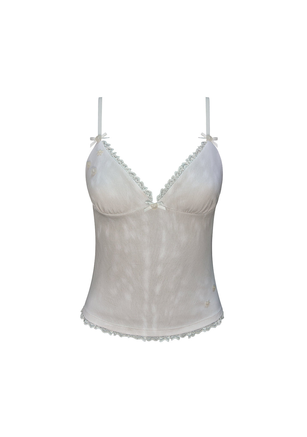 FAWN FITTED CAMI TOP OFF WHITE