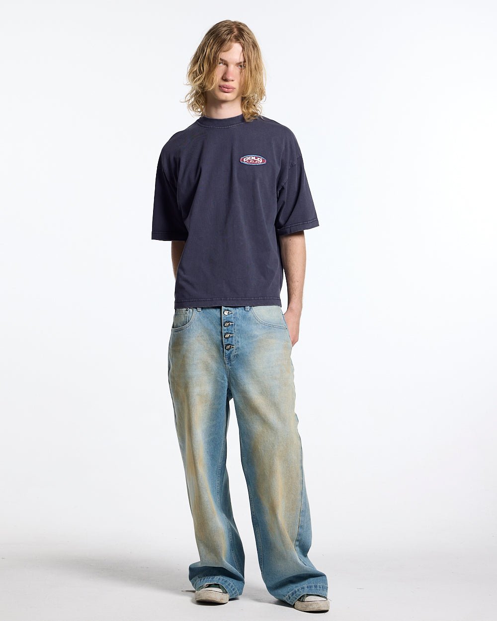 FULL ON WASHED TEE BLUE