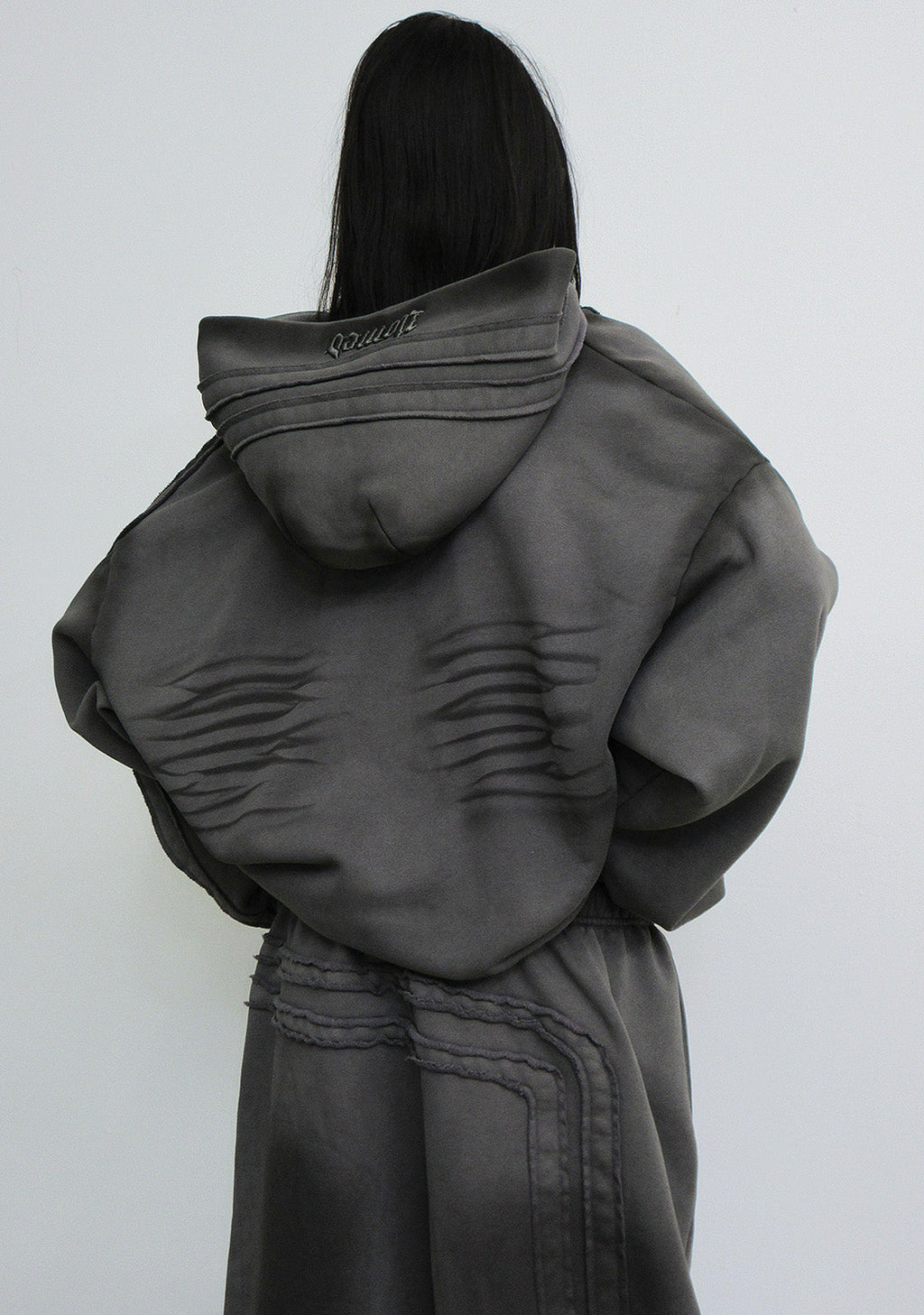 GRIME ZIP HOODIE WASHED SLATE