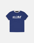 HARPER TEE DARK BLUE AND WHITE