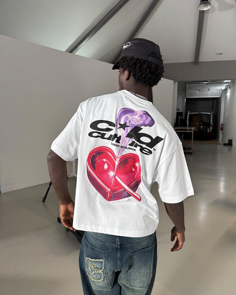 HEART ASHTRAY TEE WHITE