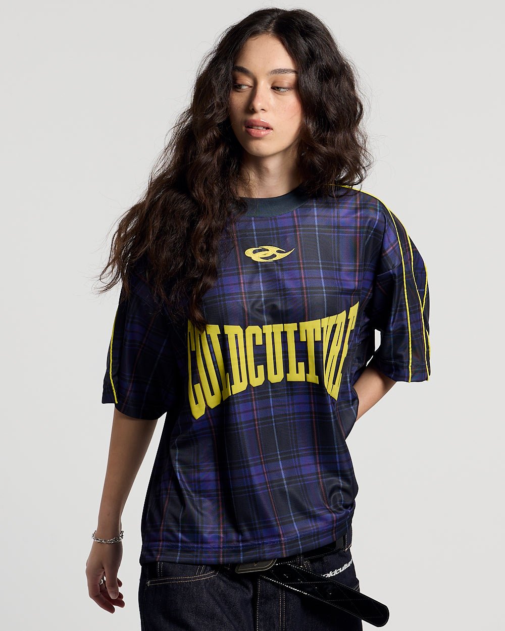 HIGHLANDS PLAID TEE DARK BLUE