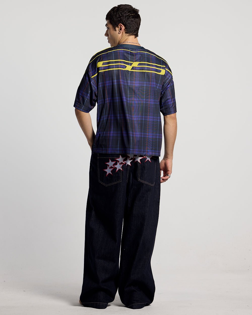 HIGHLANDS PLAID TEE DARK BLUE