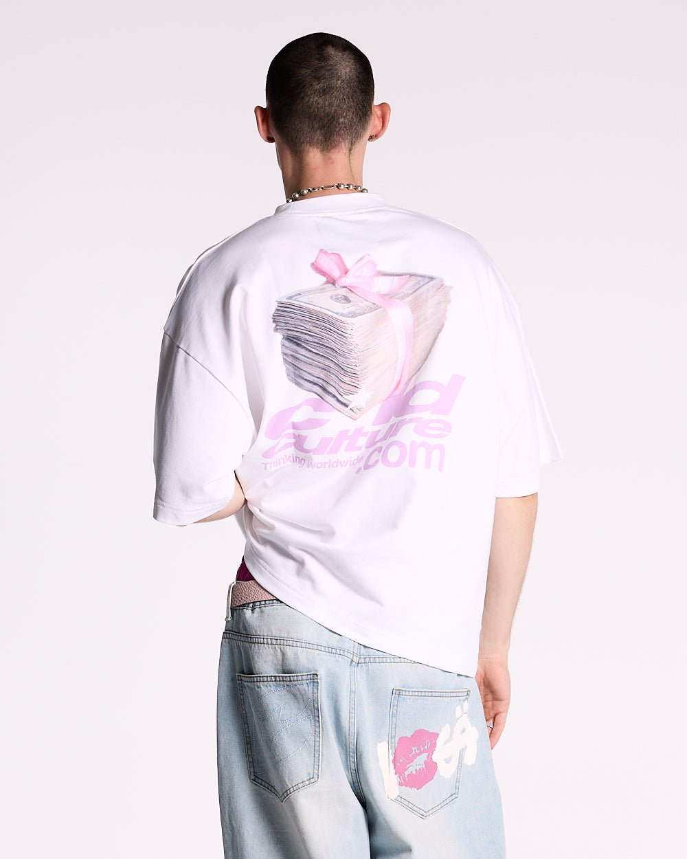 LACE UP TEE WHITE