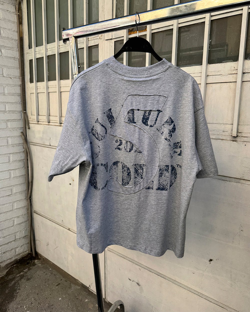 MARINE 55 TEE HEATHER GREY
