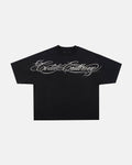 METAL SCRIPT TEE BLACK