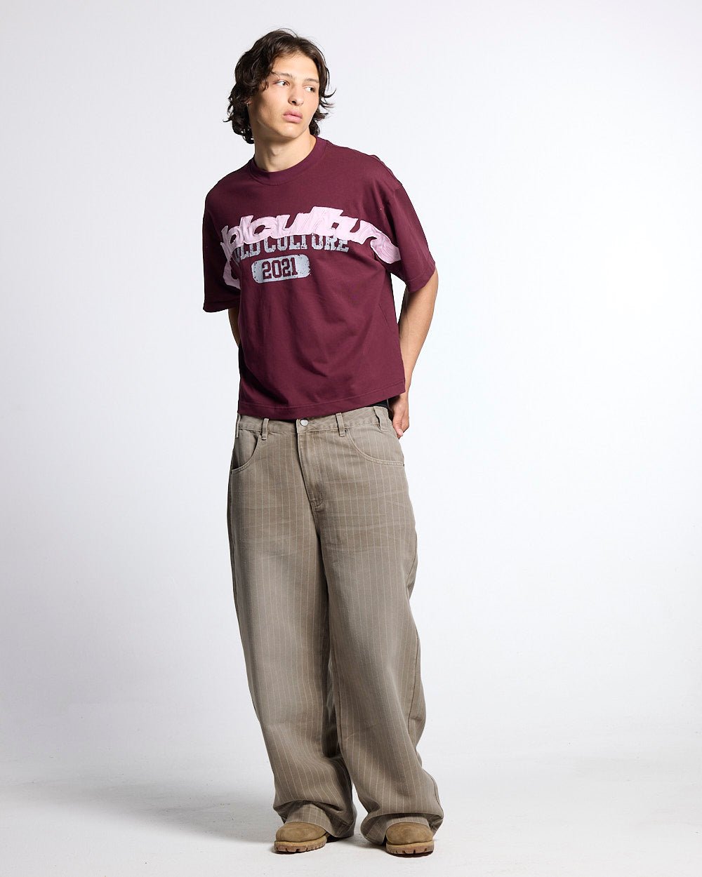 MIX MATCH TEE BURGUNDY