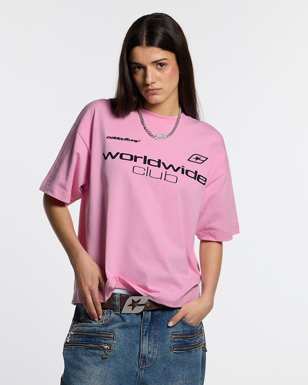 MR WORLDWIDE TEE PINK
