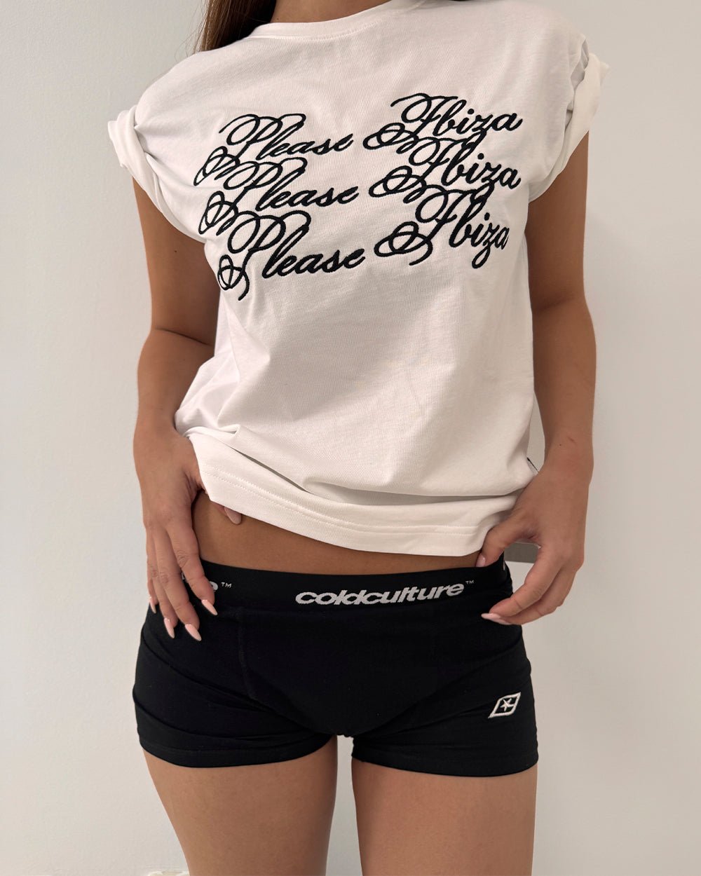 PLEASE IBIZA TEE WHITE