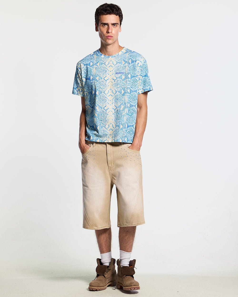 BLURRED TEE BLUE