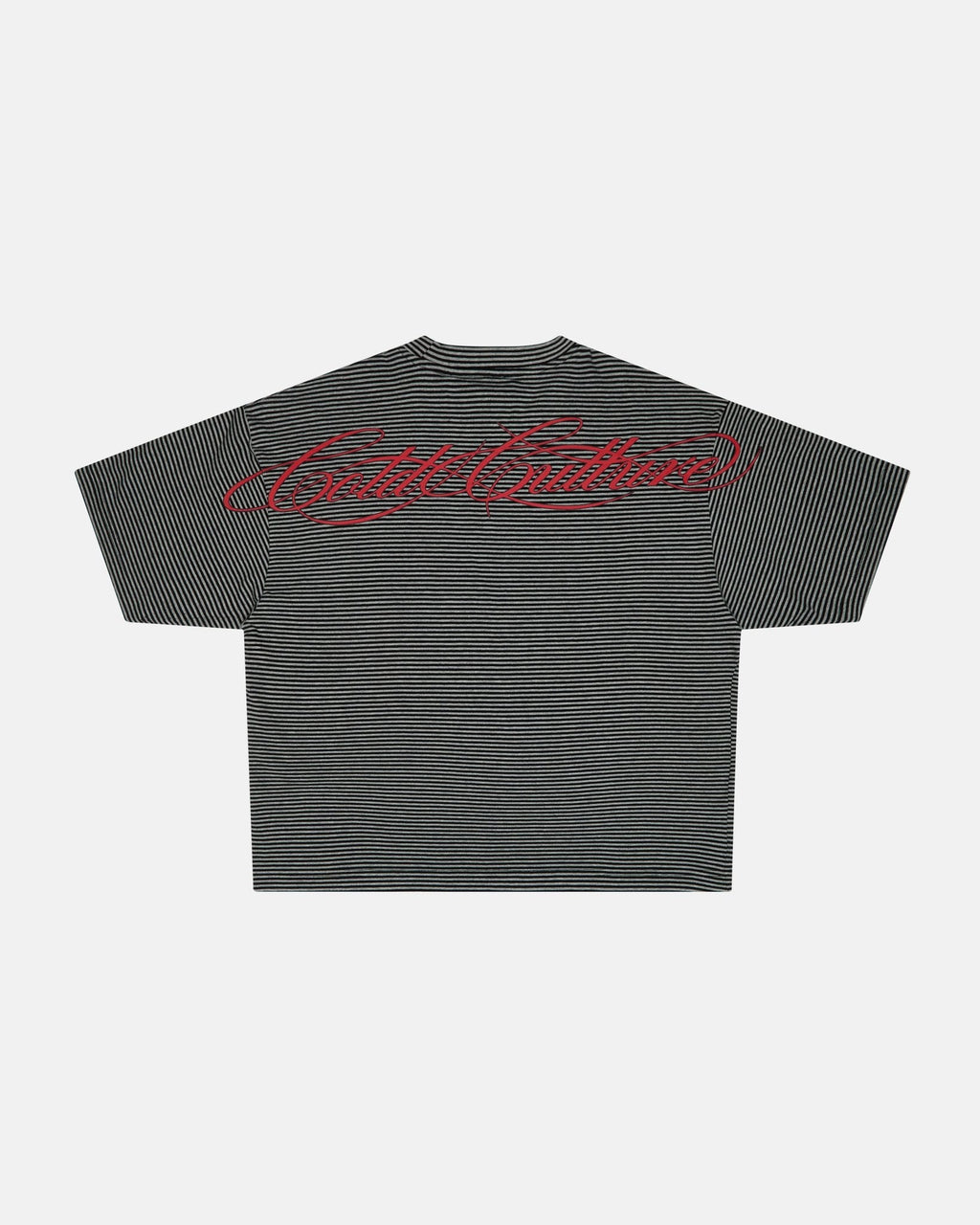 SCRIPTED STRIPES TEE BLACK