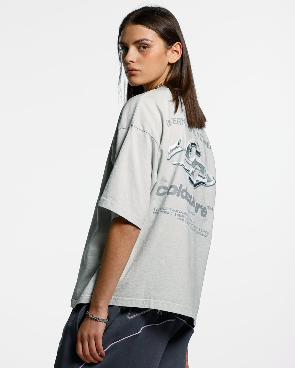 SPARKLY TEE LIGHT GREY