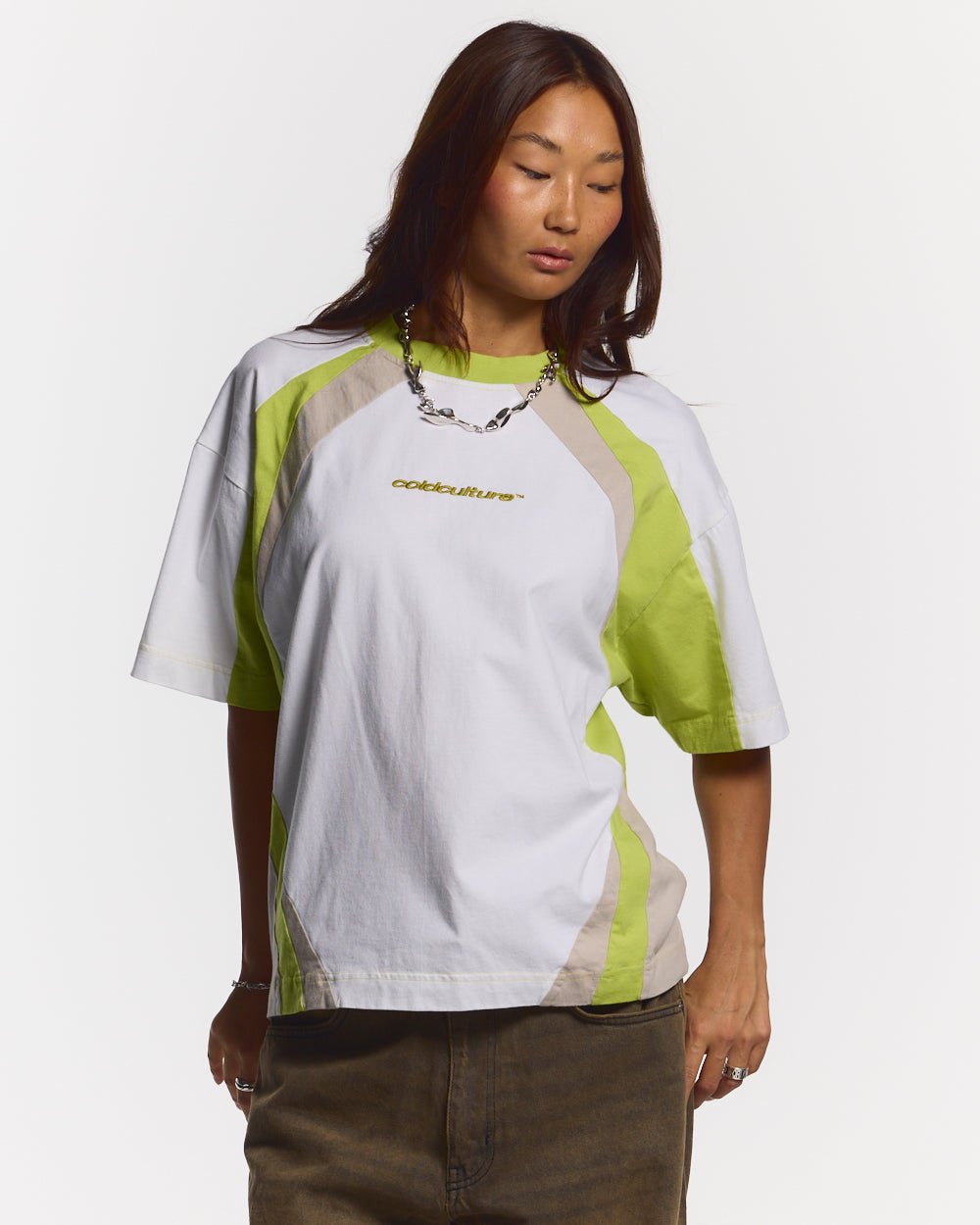 SPEED SPOKE TEE GREEN & GREY