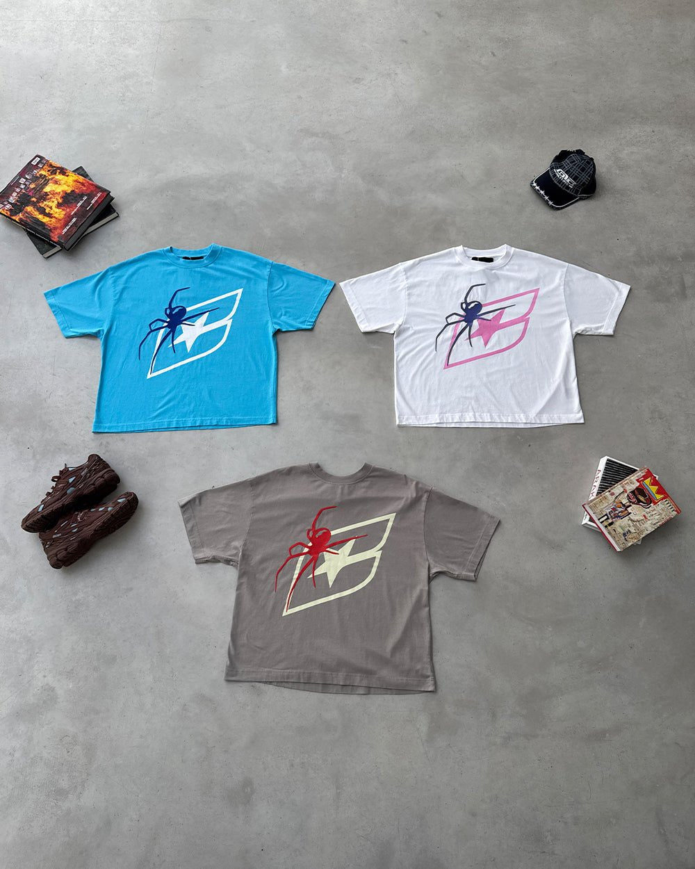 SPIDER TEE BLUE