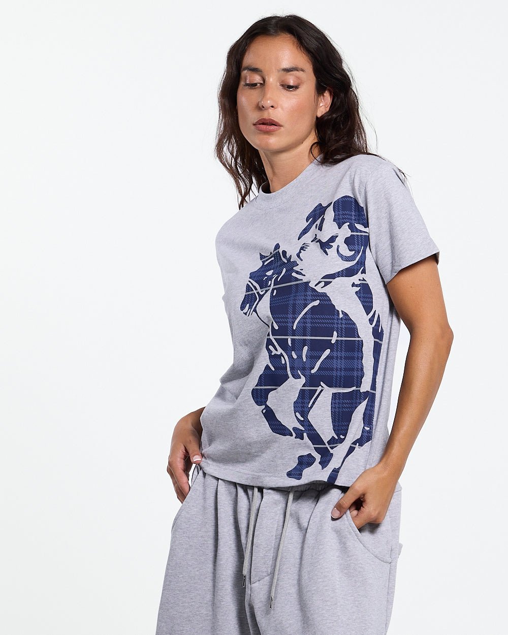 STALLION TEE HEATHER GREY