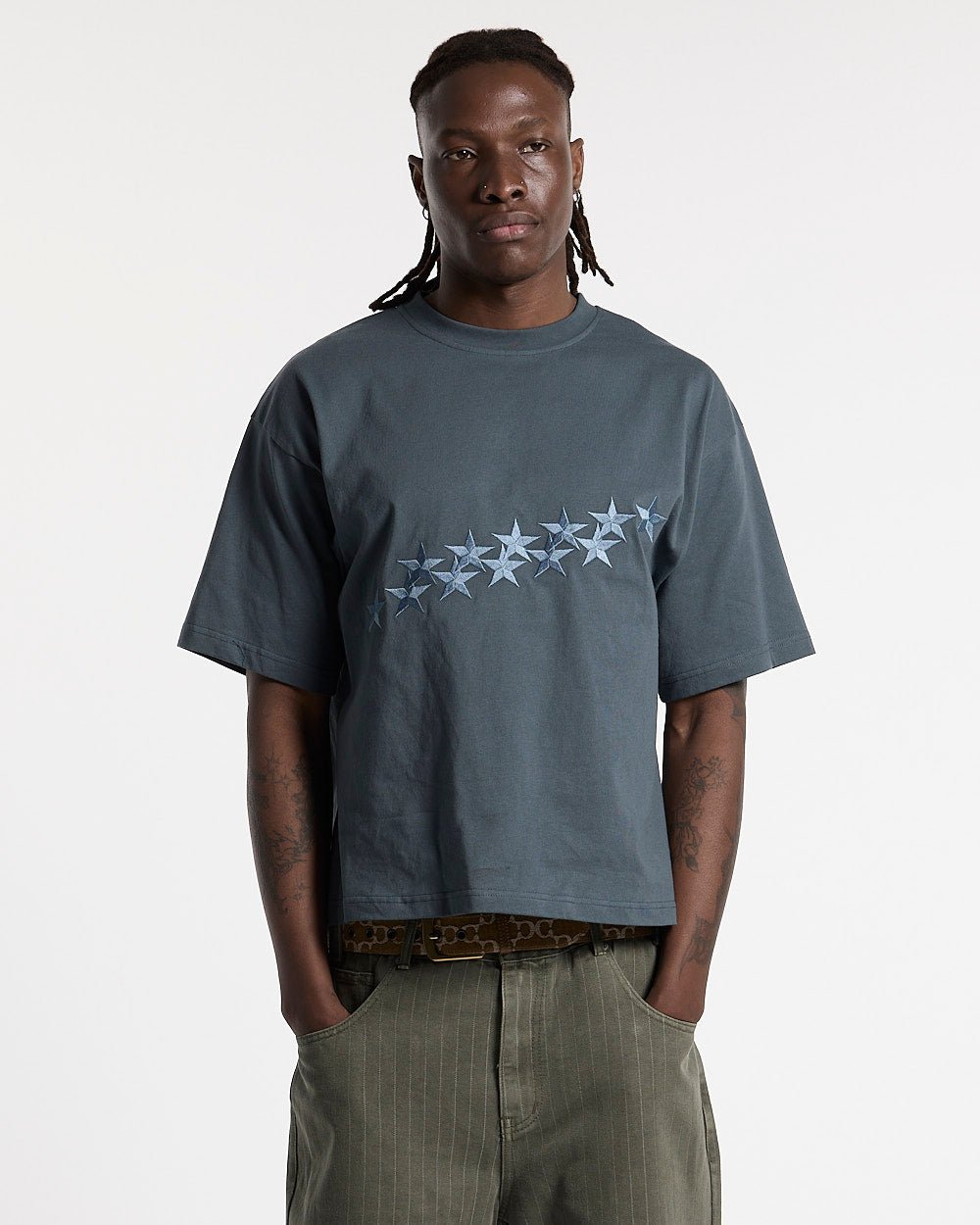STARS TEE SLATE BLUE