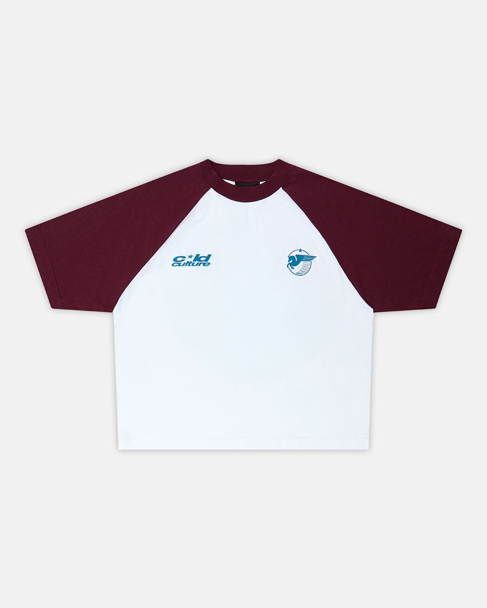 STORMWING TEE WHITE AND BURGUNDY