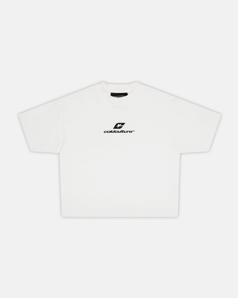 TARTAN CURVED TEE WHITE