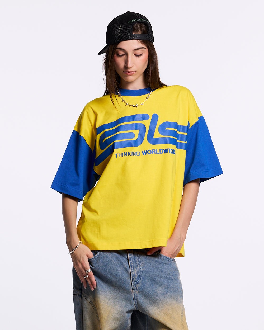 TEEN SPIRIT ERA TEE YELLOW AND BLUE
