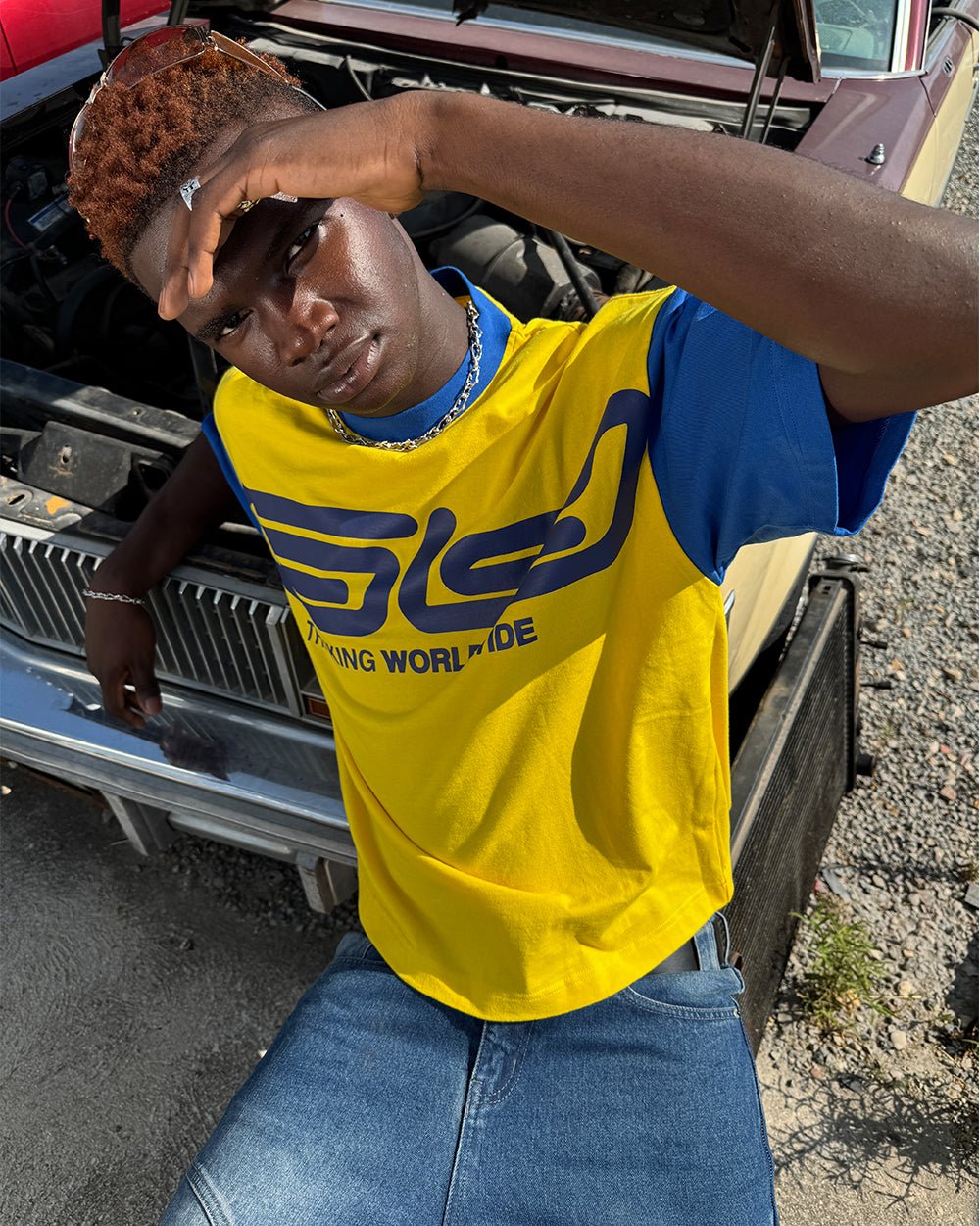TEEN SPIRIT ERA TEE YELLOW AND BLUE
